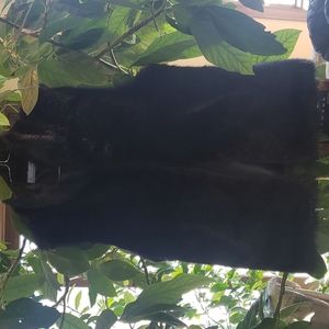 Simply Vera Black Faux Fur Vest Large